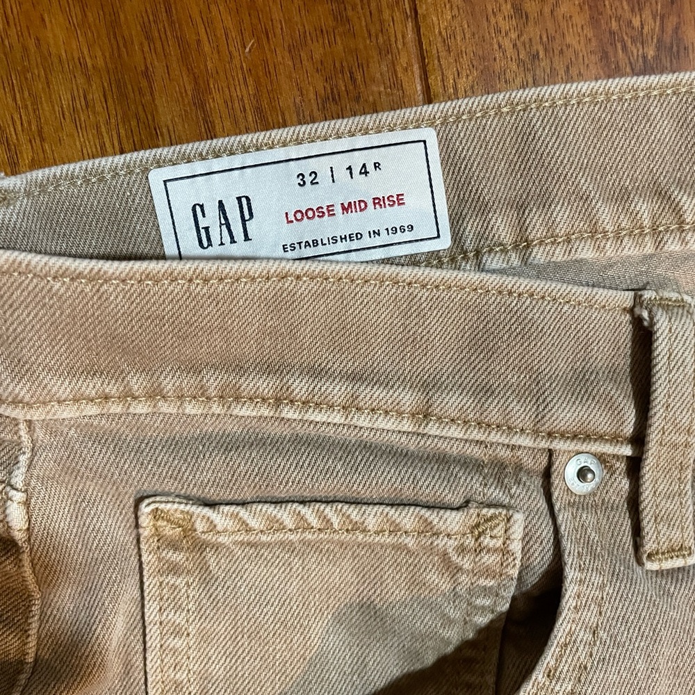 GAP Sz 14 (32) Khaki Denim
